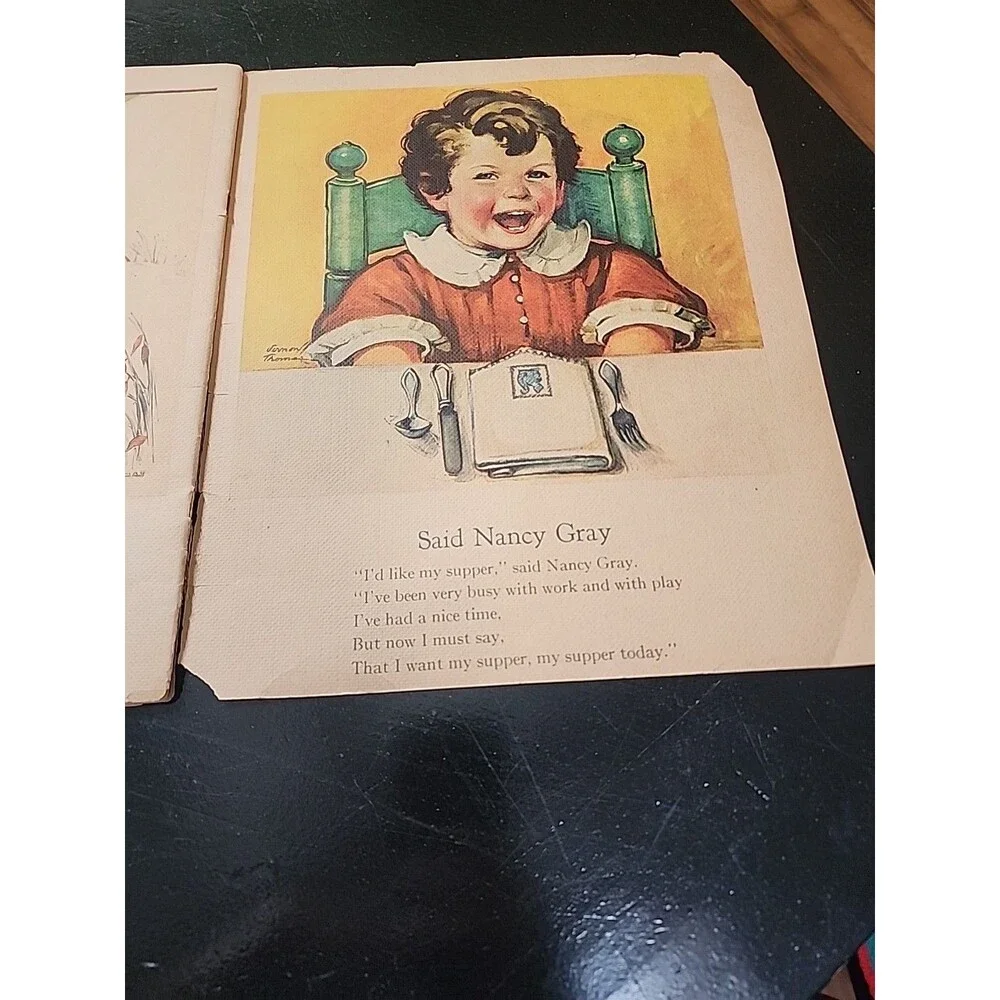 Vintage Nursery Rhymes Samuel Lowe Company Paperback Book 1942